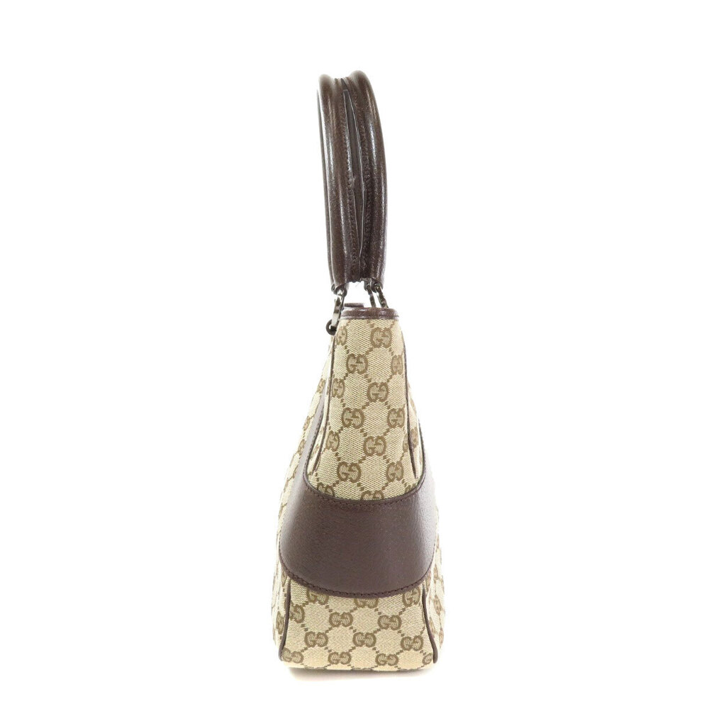 Gucci GG canvas shoulder bag brown leather - Picture 3 of 11
